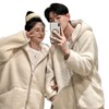 【拍2套178元起】CaCa情侣睡衣羊羔绒加厚家居服 冬季立领拉链休闲外穿套装 商品缩略图9