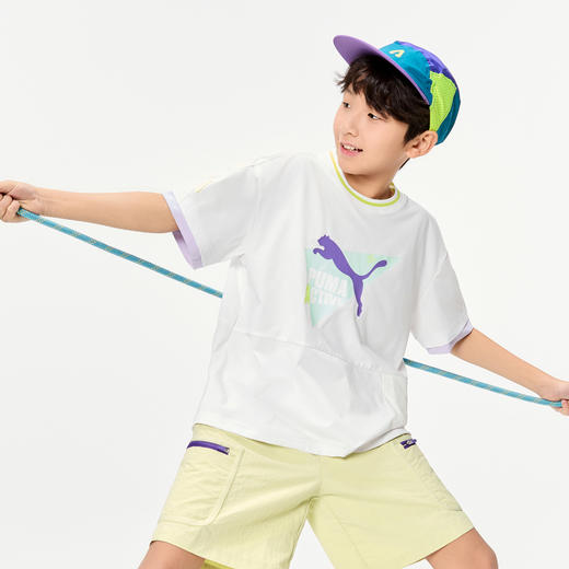 PUMA彪马官方正品 新款儿童夏季短袖T恤吸湿速干时尚潮酷 商品图3