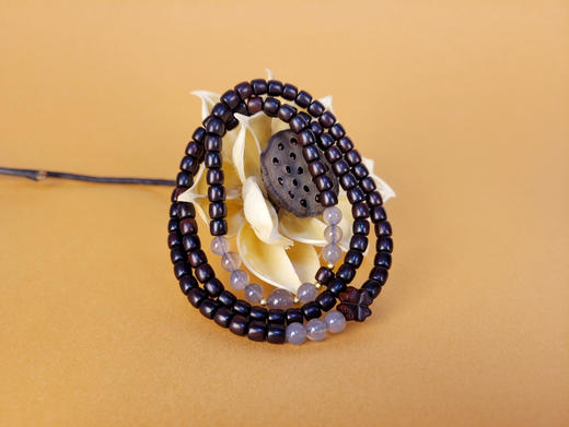 小叶紫檀灰玛瑙手串3圈5mm桶珠 商品图1