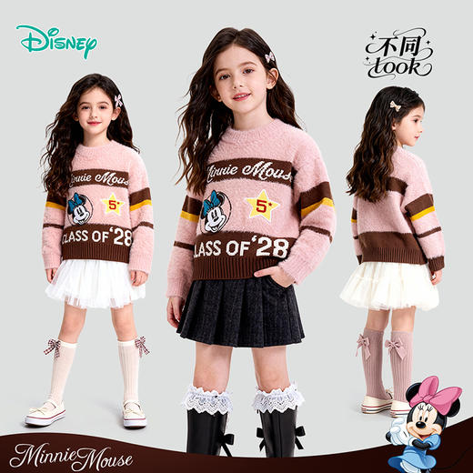 迪士尼学院风软糯针织套头毛衣XD4DS087 商品图8