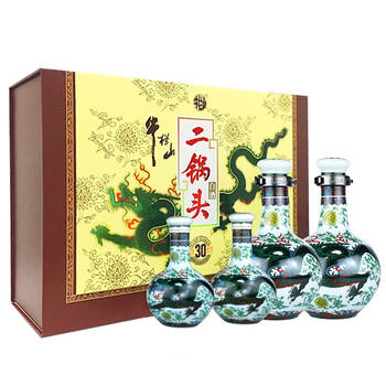 牛栏山珍品(30)二锅头 青龙 清香白酒 53度 500ml*2+125ml*2 礼盒装 商品图2