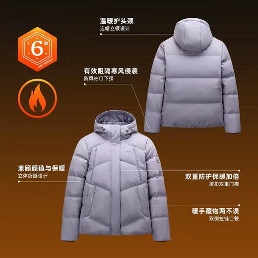 安踏冰甲羽绒服丨防泼水高蓬松保暖外套女冬季鸭绒棉服162547906 商品图1