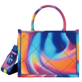 1004618102216  CHARLES&KEITH 大容量菱格包手提包单肩包托特包【蓝绿色黄色紫色】