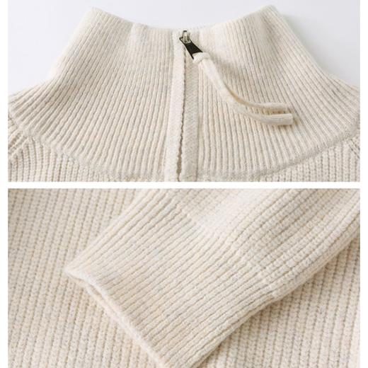 （小眠专属）DANMO旦茉90s静奢翻领针织衫 | 舒适显瘦 双拉链设计 极简更百搭 商品图3