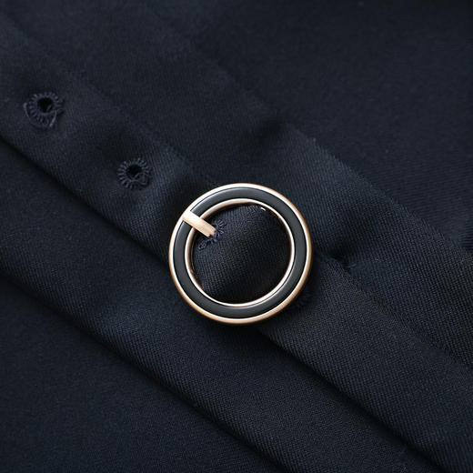 「高货wl」全新升级【铂金会员431/天猫579/差价148】(11155)洛诗琳气质不规则连衣裙2026春季腰带收腰通勤西装裙女 商品图3