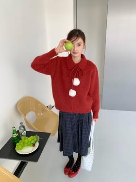 毛球娃娃领开衫毛衣-纪念日百货门店同款168794588