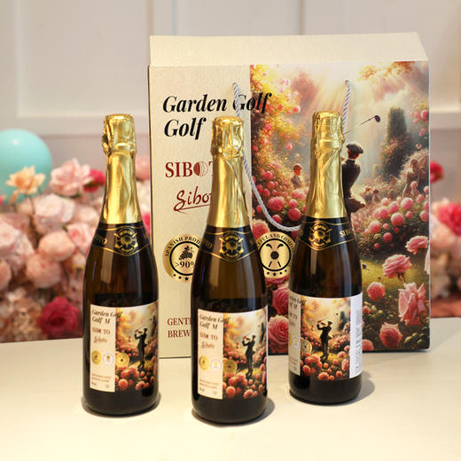 【高尔夫大师无醇起泡葡萄酒 送新年手提礼盒】疯抢中！！西班牙原瓶进口 0酒精 750ml/3瓶 商品图1