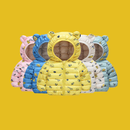 清仓 69.9  棉服  小黄鸭 秋冬棉衣儿童棉服新款男女童连帽棉袄 商品图2