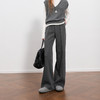 三彩2026春季新款小个子休闲裤松紧高腰宽松直筒裤长裤垂感M 商品缩略图3