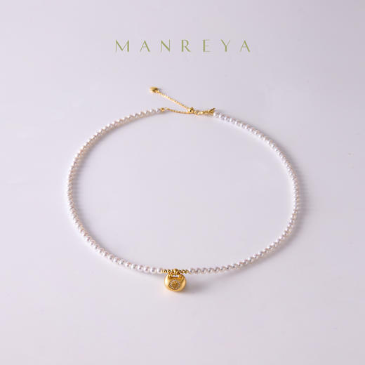 Manreya玛芮雅项链小钱袋淡水珍珠项链女轻奢气质金色吊坠饰品|铜镀金，淡水珍珠 商品图0