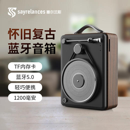 塞尔兰斯 复古蓝牙音响 轻巧便携 持久续航 HiFi音质 DW03 商品图0