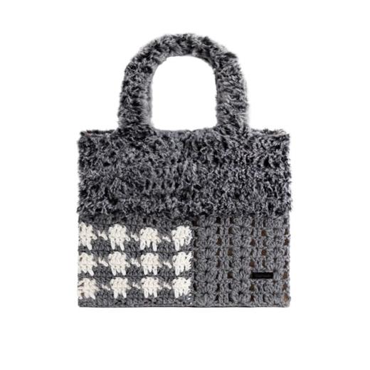 苏苏姐家绒绒托特包手工diy编织钩针莫兰迪8毛线团自制包包材料包 商品图4