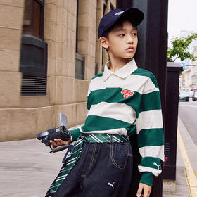 PUMA彪马官方正品 新款儿童秋季长袖T恤翻领设计休闲时尚