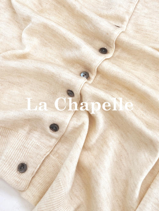 拉夏贝尔/La Chapelle圆领花边针织衫！气质温柔百搭假两件针织开衫 商品图9