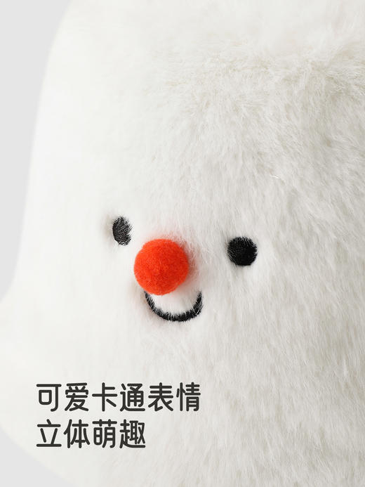 英氏儿童针织圆帽秋冬保暖可爱雪人毛绒2025新款帽子YRPNJ4R030A 商品图2