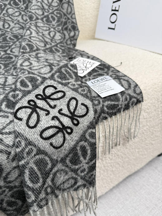 秋冬特惠💰300 罗意威围巾【棋盘格-植绒-刺绣】 商品图5