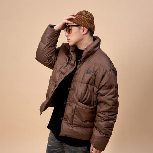 NPC潮牌【雅丹风】贴布绣90%白鸭绒立领盘扣羽绒服新中式NP4ADJ08 商品图3