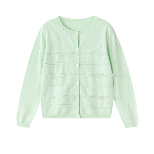 笛莎Deesha 童装女童开衫2026春新甜美毛织开衫 商品图4