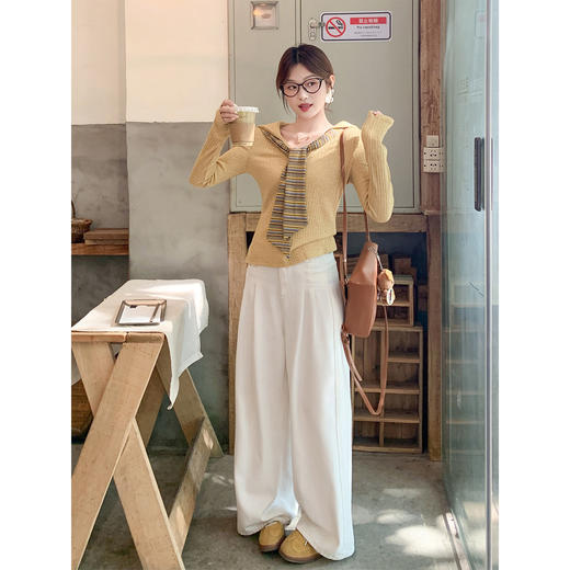 <曾小咸推荐>韩系气质披肩长袖t恤上衣女 商品图2