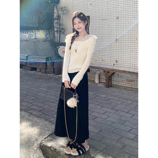 <曾小咸推荐>现货秒杀 ！微信超特价！韩系蕾丝花边针织衫 日常179.99 立减100 秒杀79.99！！ 商品图4