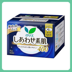 KAO花王乐而雅 F系列敏感肌超量夜用卫生巾（护翼型) 40cm*7片【一般贸易仓发货】