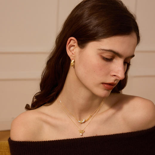 ARSIS｜纯真年代系列 复古双层飘带项链 商品图2