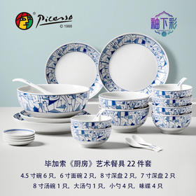 毕加索《厨房》餐具套装22件套