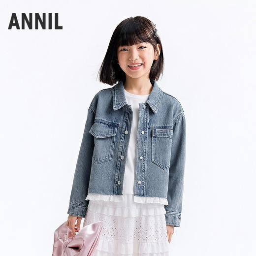 女童牛仔外套春季新款安奈儿童装EG615569 商品图2