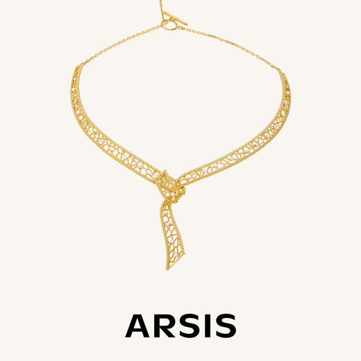 ARSIS｜纯真年代系列 复古交织飘带项链 商品图0