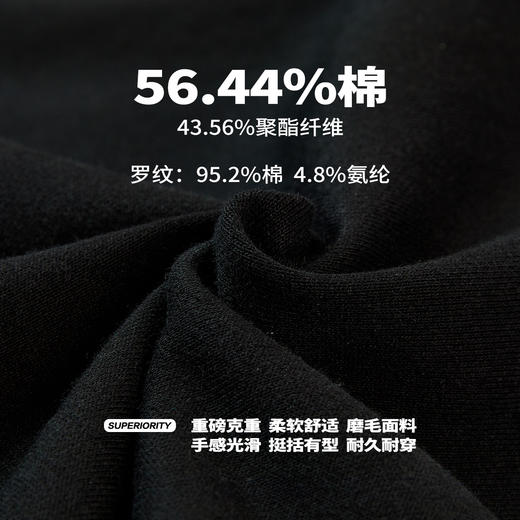 NPC潮牌重磅430G磨毛撞色钉珠翻领拉链衫男休闲外套长袖NP49TJ18 商品图4