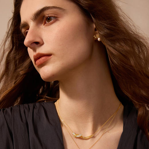 ARSIS｜纯真年代系列 复古双层飘带项链 商品图3