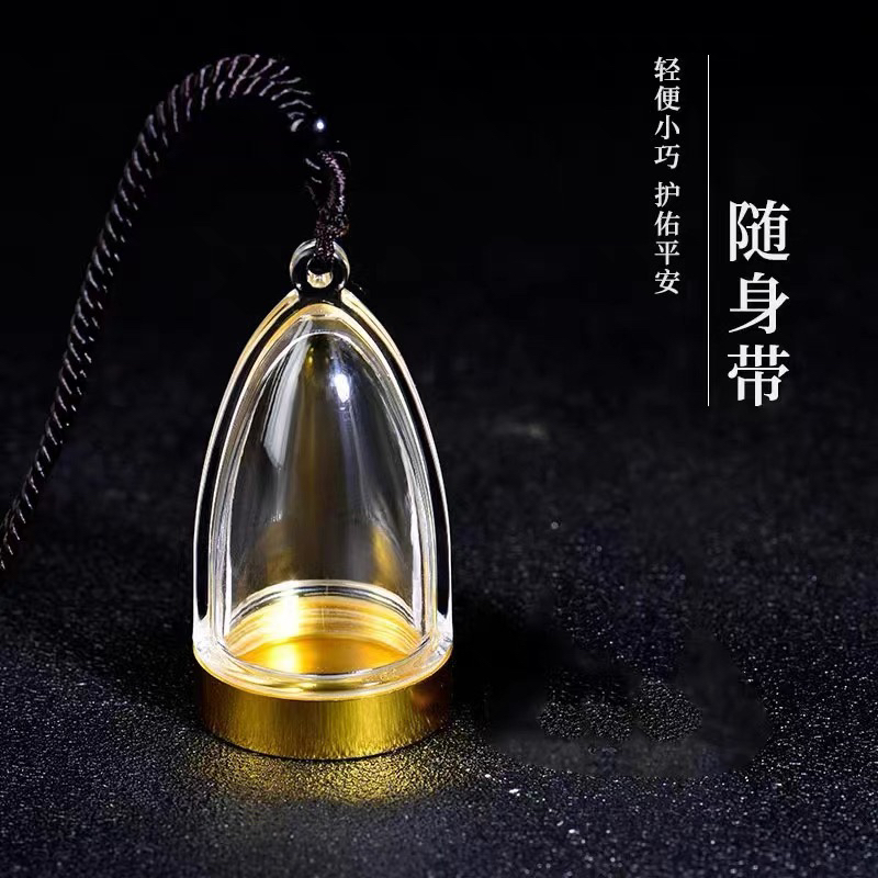 精美佛像嘎乌盒透明盒子吊坠项链挂件亚克力玻璃可打开装东西