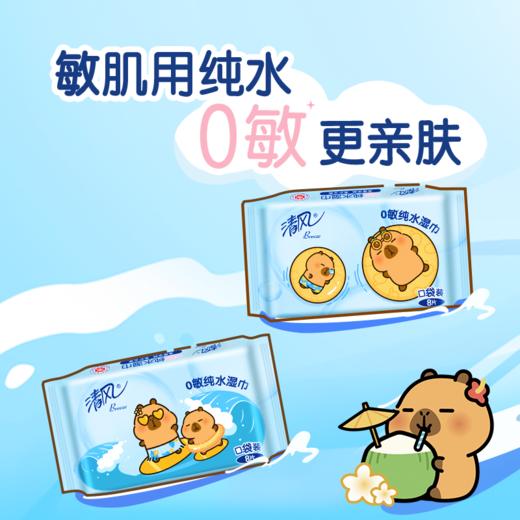 【官方自营】清风超迷你纯水湿巾8片*8包/提卡皮巴拉小黄豚联名 商品图5