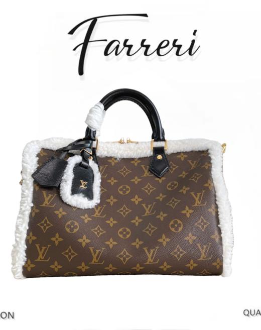 驴家 Speedy30 泰迪手袋羊毛皮饰边 商品图0