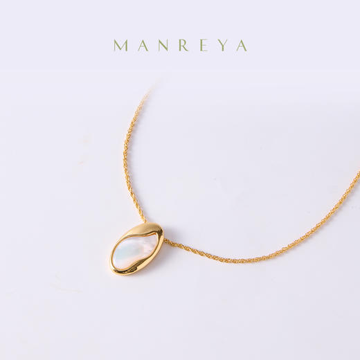 Manreya玛芮雅月隐灵石贝母项链女锁骨链百搭高级感气质精致颈饰|贝母，铜镀金 商品图13