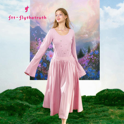 FTT FlyTheTruth  圆舞曲 法式长袖连衣裙女早秋高级感气质长裙子 商品图2