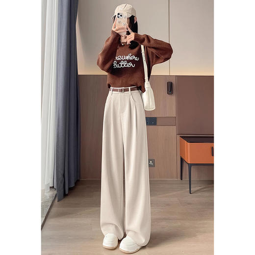 裁缝学苑AQ581新款加绒加厚西装裤纸样女装高腰窄版阔腿拖地裤打板 商品图4