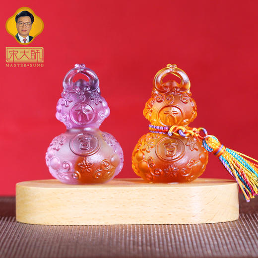 宋韶光集雅轩2026马年一路瓶安 葫芦财鹿 古法琉璃车摆件桌面摆件 商品图0
