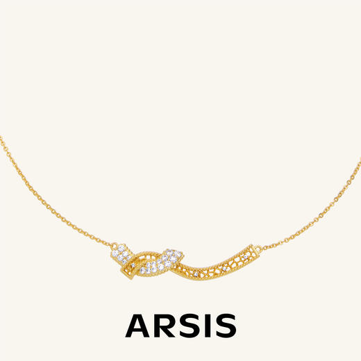 ARSIS｜纯真年代系列 复古双层飘带项链 商品图0