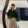 【99特惠】苔藓绿灯芯绒全棉衬衫 ，全棉灯芯绒，手感柔和厚实。显白、高级、百搭，2个尺码，80-140斤都能穿【3-7天发货，周末顺延】【G】 商品缩略图1