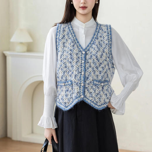 苏苏姐家雅格绅风小马甲手工diy钩针编织上衣外套毛线团材料包 商品图1