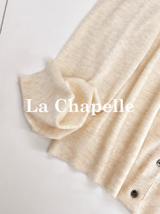 拉夏贝尔/La Chapelle圆领花边针织衫！气质温柔百搭假两件针织开衫 商品图8