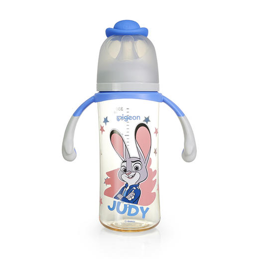 贝亲330mL迪士尼自然实感Ⅲ宽口径PPSU双把手彩绘奶瓶（L号奶嘴）探案朱迪-AA274 商品图8