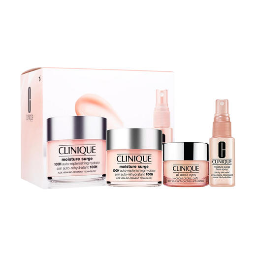 Clinique 倩碧 水嫩保湿舒润凝霜三件套（粉霜125ml+眼霜15ml+喷雾30ml) 商品图0