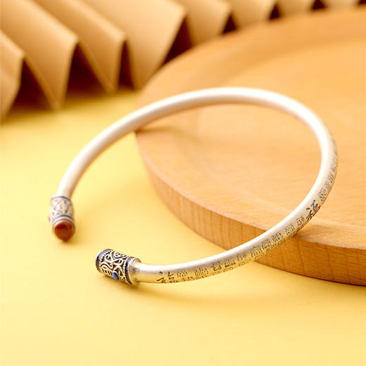 百福如意开口银手镯 商品图3