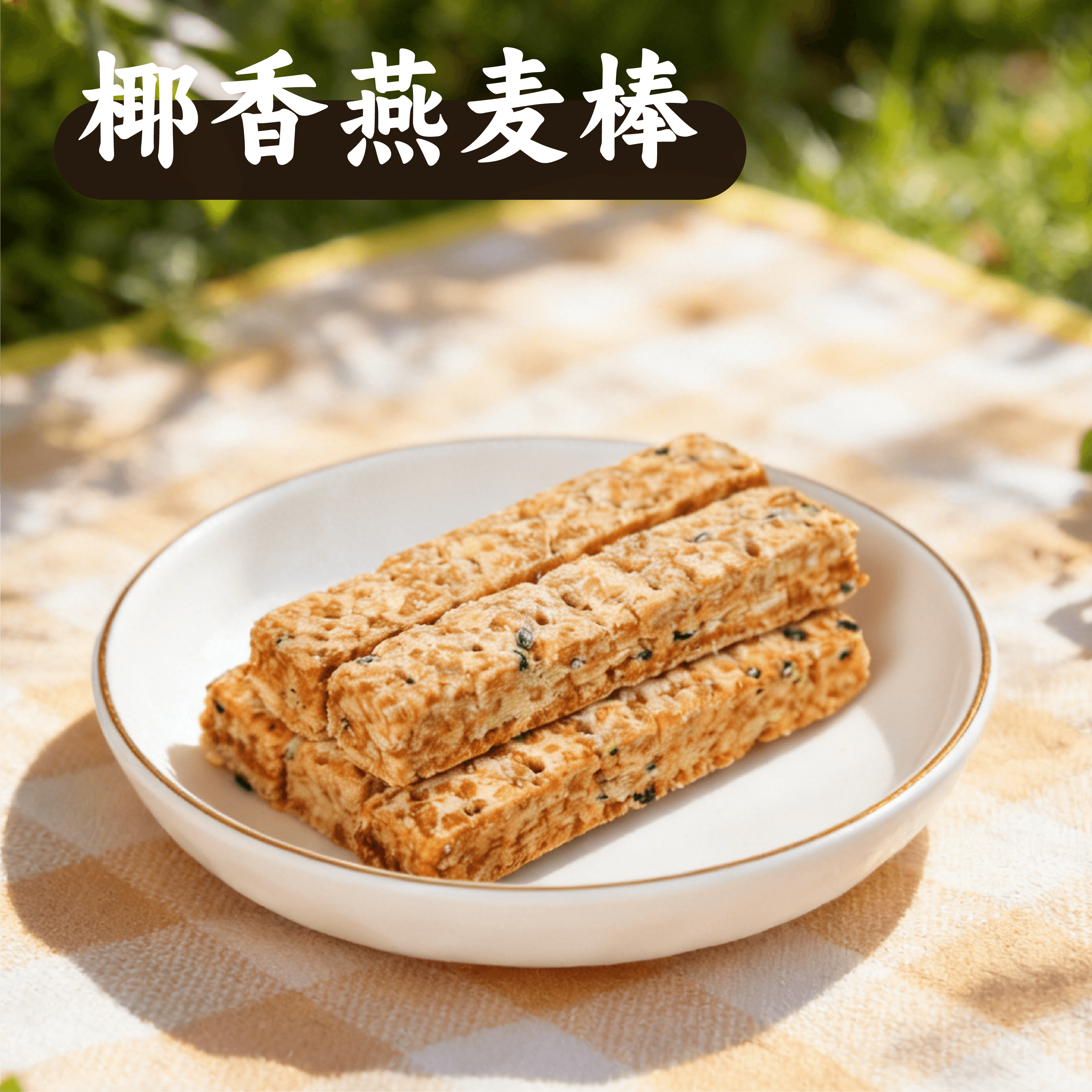 【新品尝鲜】香畴 椰香燕麦棒105g，36层酥脆不甜腻  醇香回味 （内置独立小袋装携带方便）