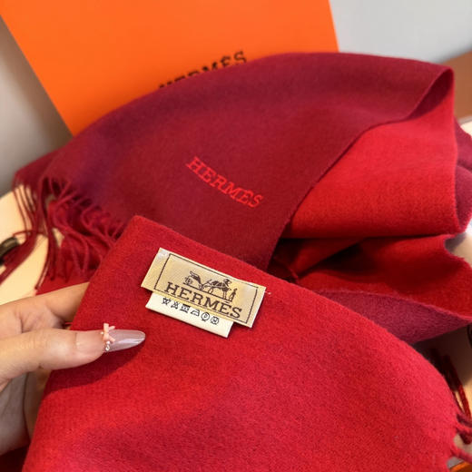 秋冬特惠💰280 爱马仕双面羔羊毛围巾 重磅推荐 商品图8