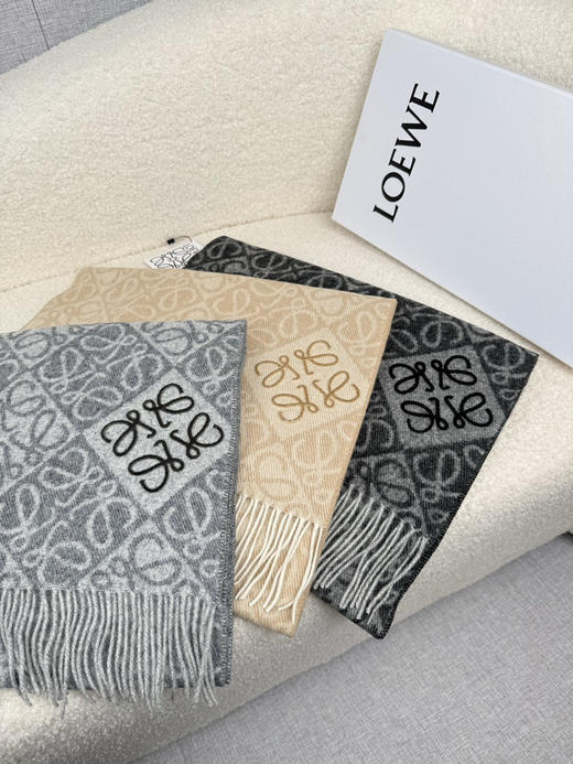 秋冬特惠💰300 罗意威围巾【棋盘格-植绒-刺绣】 商品图1