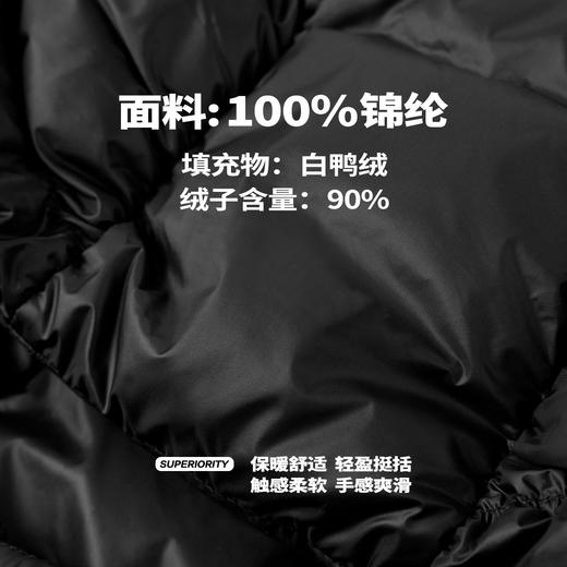 NPC潮牌90白鸭绒褶皱肌理感连帽羽绒服男袖口刺绣户外NP49DJ15 商品图4