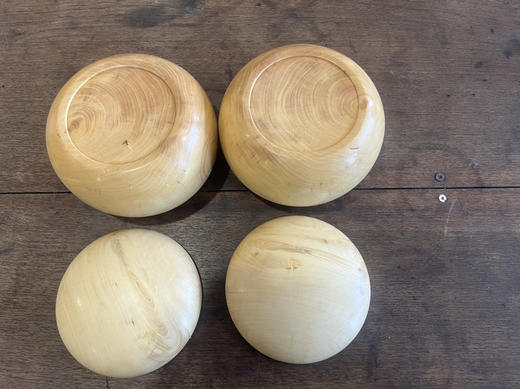 黄杨木独木围棋罐一对 商品图3